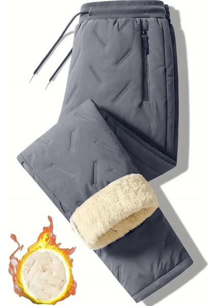 Unisex Çift Katman Ultra Termal Su ve Rüzgar Geçirmez Kayak Motorcu Içi Kürklü Pantolon