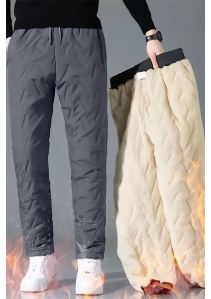 Unisex Çift Katman Ultra Termal Su ve Rüzgar Geçirmez Kayak Motorcu Içi Kürklü Pantolon indirimleri