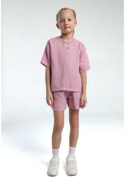 Rolypoly Kız Çocuk Müslin Şortlu Takım 2-8 Yaş G.kurusu