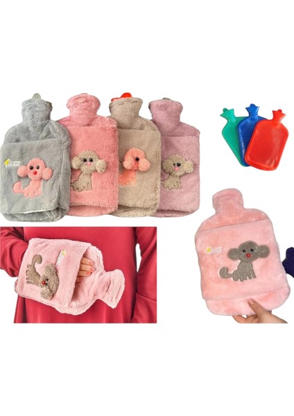 Peluş Kılıflı Köpek Emojili Sıcak Su Torbası 2 lt