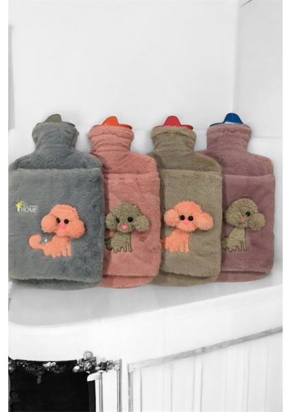 Peluş Kılıflı Köpek Emojili Sıcak Su Torbası 2 lt