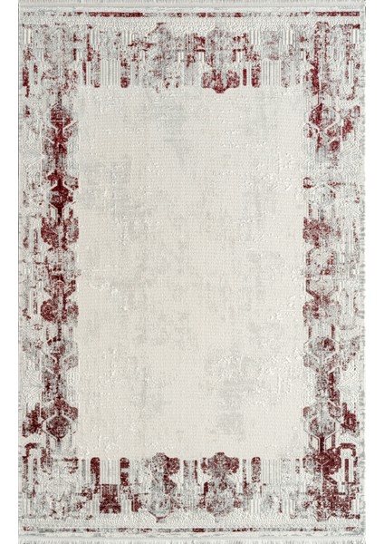 Kim Royal KC02A Krem Bordo Akrilik Yumuşak Dokulu Modern Halı Karademir Home