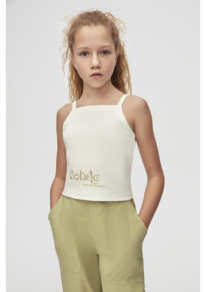 Nk Kız Çocuk Vintage Crop 10-16YAŞ Haki