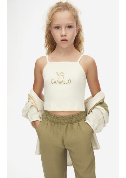 Kız Çocuk Camelo Tshirt 8-14 Krem