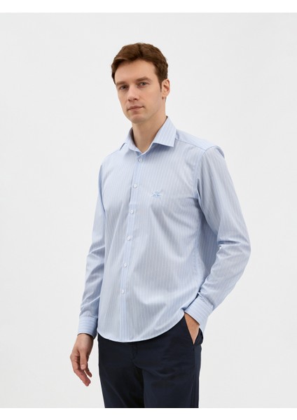 Erkek Regular Fıt Gömlek-Mavi fiyatları