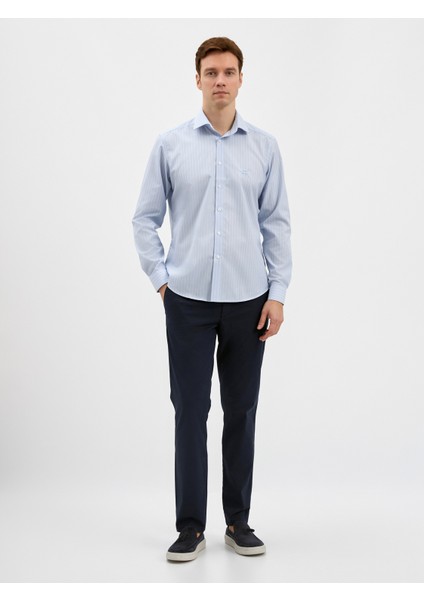 Erkek Regular Fıt Gömlek-Mavi fırsatları