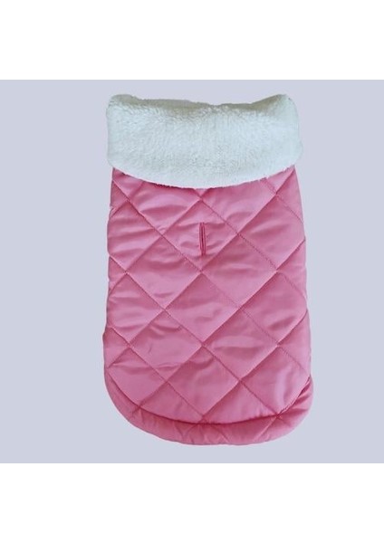 Pink Kapitone İçi Polarlı Küçük Irk Köpek Yeleği