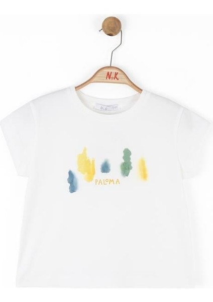 Nk Kız Çocuk Sharp Tshirt 4-8 Yaş Ekru