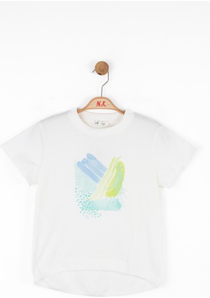 Nk Kız Çocuk Yosun Tshirt 8-14 Yaş Ekru
