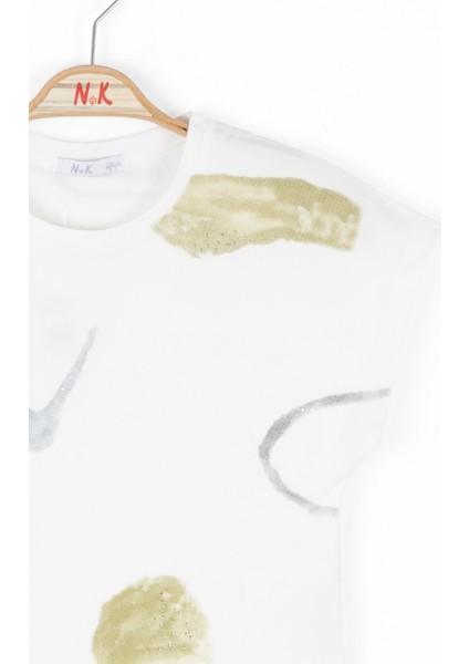 Kız Çocuk Suluboya Tshirt 8-14 Yaş Ekru fiyatları