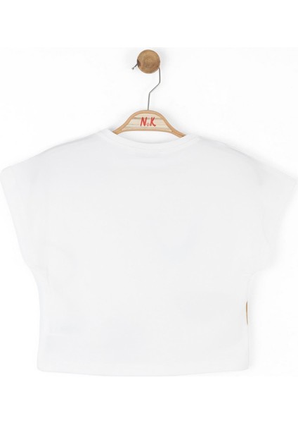 Kız Çocuk Suluboya Tshirt 8-14 Yaş Ekru modelleri