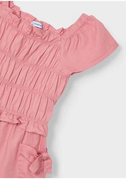 Kız Çocuk Şortlu Tulum 6-10 Yaş Turuncu modelleri