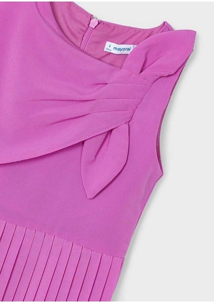 Kız Çocuk Fiyonklu Tulum 6-10 Yaş Pembe modelleri