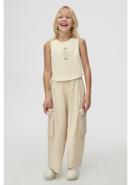 Kız Çocuk Delicate Bluz 8-14 Yaş Krem