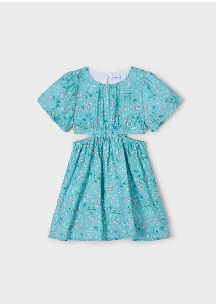 Mayoral Kız Çocuk Baskılı Elbise 6-10 Yaş Yeşil