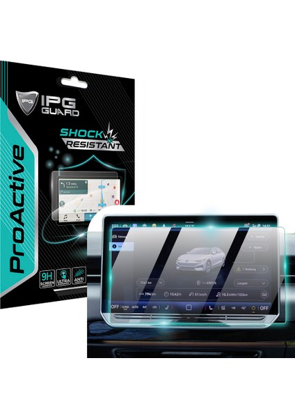 Volkswagen 2024 Id.7 15 Inch Navigasyon Için 9h Nano Ipg Proactive Ekran Koruyucu