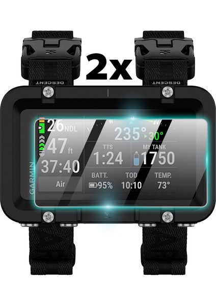 Garmin Descent X50I Dalış Bilgisayarı Için 9h Nano Ipg Proactive Ekran Koruyucu (2 Adet)