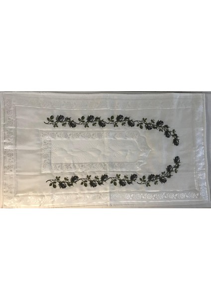 Collection Çeyizlik 6 Parça Gri Lale Nakışlı Makinede Etamin Işleme Seccade Bohça Seti fırsatları