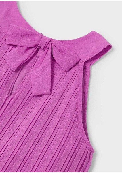Kız Çocuk Pileli Elbise 4-8 Yaş Pembe fırsatları