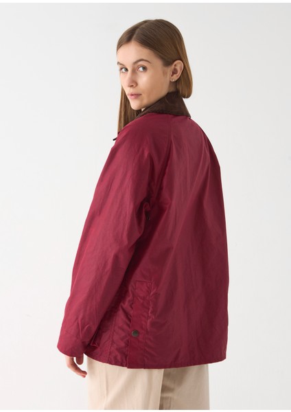 Barn Yağlı Ceket (Koyu Kırmızı)/ Wax Jacket (Perfect Red ) / Barn Waxed Cotton Jacket fırsatları