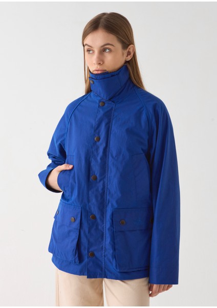 Barn Yağlı Ceket(Ege Mavisi/ Barn Wax Jacket (Aegean Blue)/ Barn Waxed Cotton Jacket modelleri