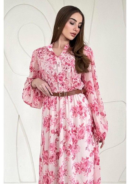 Şifon Kemer Detaylı Elbise fırsatları