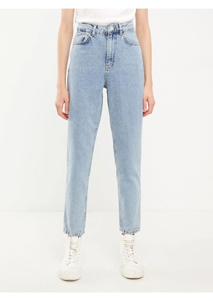 Max Indigo Kar Mavi Mom Jean Yüksek Bel Detay Boyfriend Kot Mavi 2024 modelleri