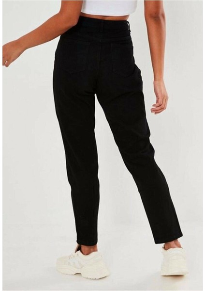 Leo Penelope Zero Kadın Maria Black Slim Mom Jean Pantolon