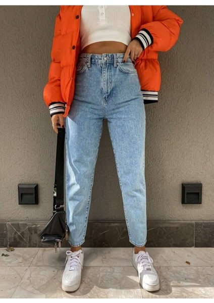 Kadın Gold Skinny Dar Mom Buz Kar Mom Likralı Yüksek Bel Fit Mom Jeans 2024 modelleri