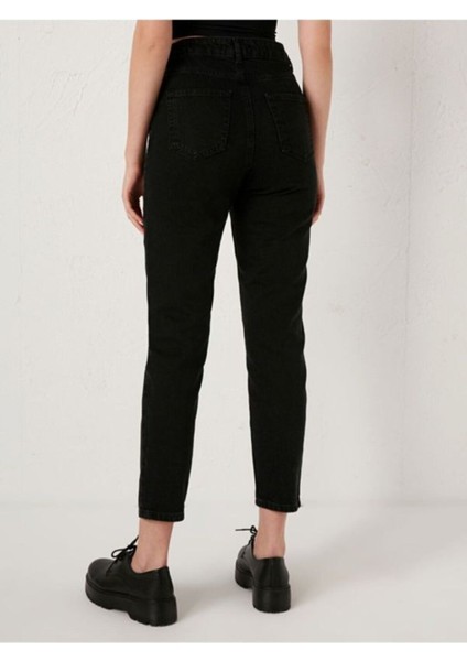 Kadın Mom Jeans Kot Pantolon-Siyah modelleri