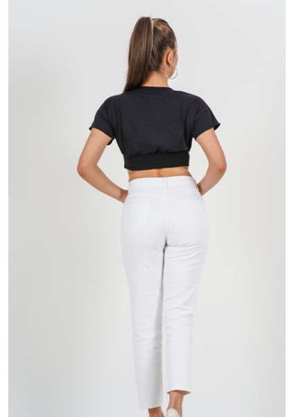 Penolope Kadın Kadın Beyaz Mom Jean Pantalon fırsatları