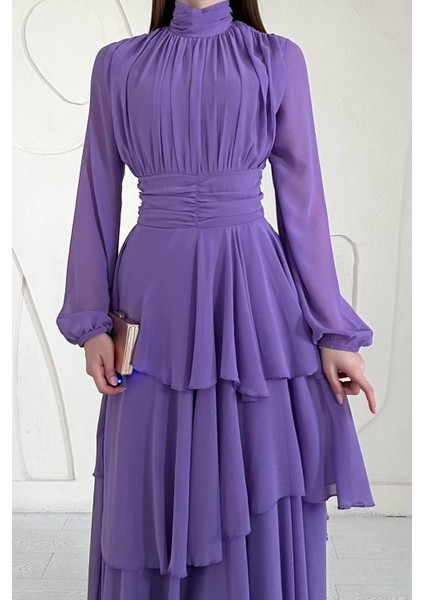 Dik Yaka Bel Detaylı Elbise fiyatları