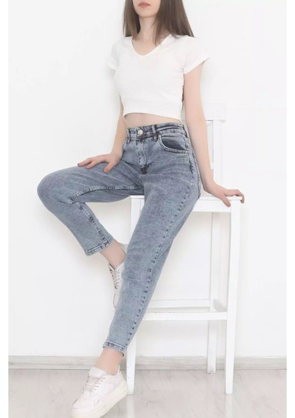 Penolope Kadın Kar Yıkama Mom Boyfriend Jean