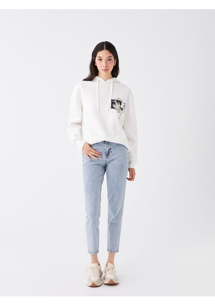 Açık Mavi Mom Jeans Likralı Yüksek Bel Mavi Kar Yıkamalı Mom Kot Pantolon fiyatları