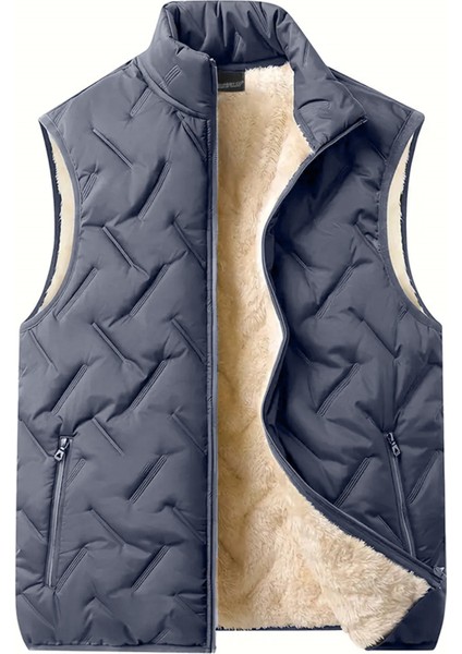 Unisex Çift Katman Ultra Termal Isı Yalıtımlı Su ve Rüzgar Geçirmez Içi Peluşlu Yelek