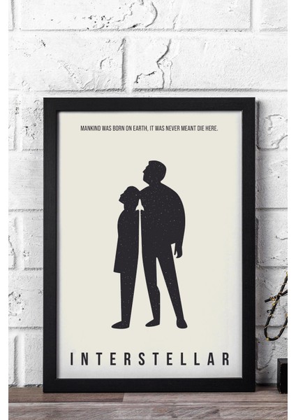 Interstellar Çerçeveli Tablo - Yıldızlararası Film Posteri Tablo