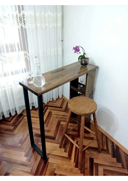 Halevia Ahşap Bar Masası Ahşap Mutfak Masası