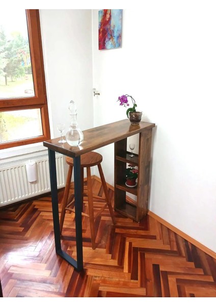Halevia Ahşap Bar Masası Ahşap Mutfak Masası