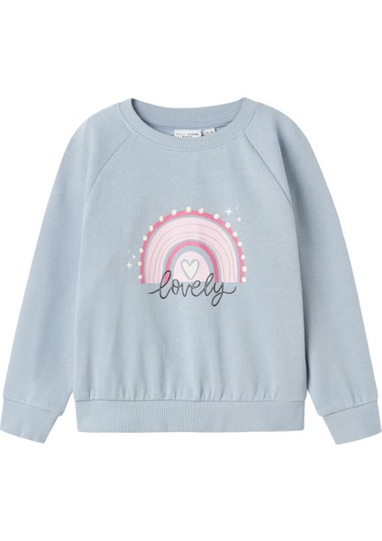 Name It Nmfvenus Ls Nreg Sweat Un Mavi Kız Çocuk Sweatshirt