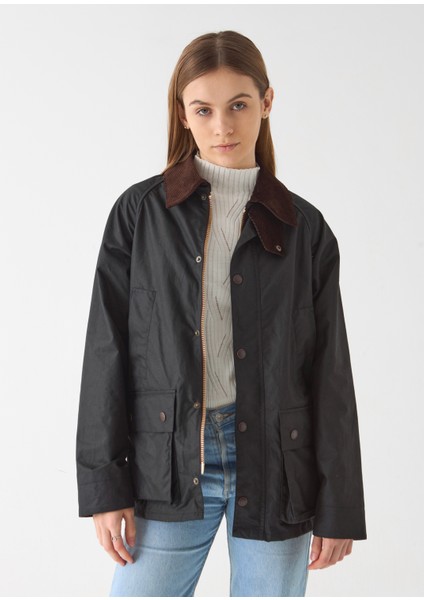 Barn Yağlı Ceket (Siyah)/ Barn Wax Jacket (Black) / / Barn Waxed Cotton Jacket