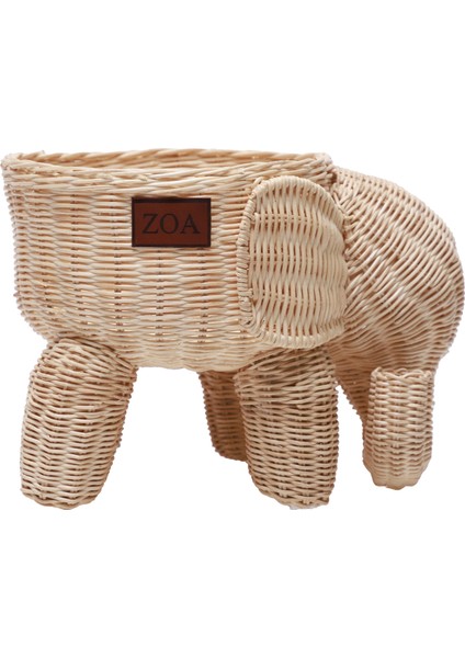 Fil Şeklinde Rattan Sepet