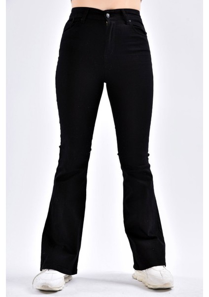 Leo Max Vanessa High Waist Flare Leg Full Length Stretch Jean