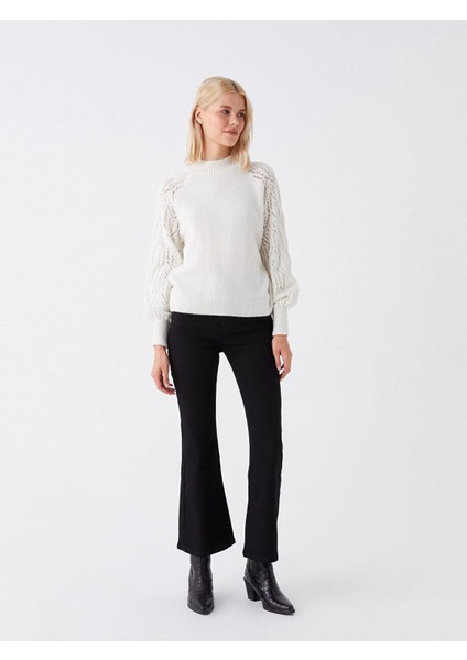 Zero Max Siyah Jeans Yüksek Bel Flare Kadın Jean Pantolon (Yeni Sezon)