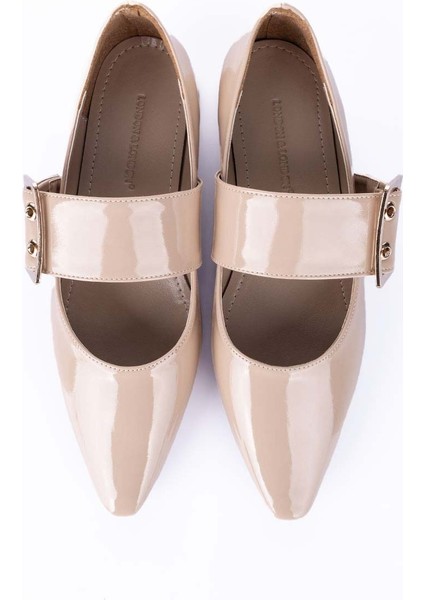 Devan Kadın Rugan Bej Babet Ayakkabı indirimleri