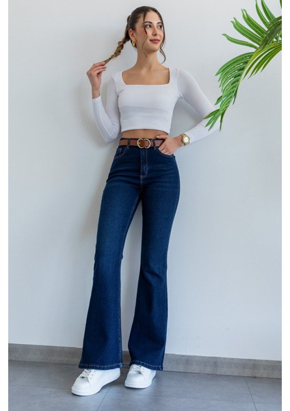 Benjamin 90's Ispanyol Paça Yüksek Bel Jean