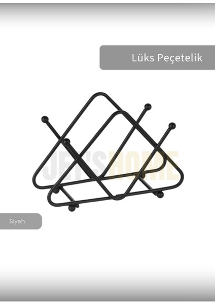 Lüks Peçetelik Paslanmaz Üçgen Model Çelik Siyah fiyatları