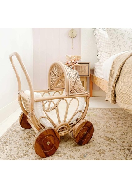 Rattan Oyuncak Çiçekli Bebek Arabası modelleri