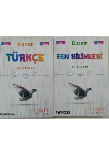 Yayınları 8. Snıf Türkçe El Kitabı+Fen Bilimleri El Kitabı