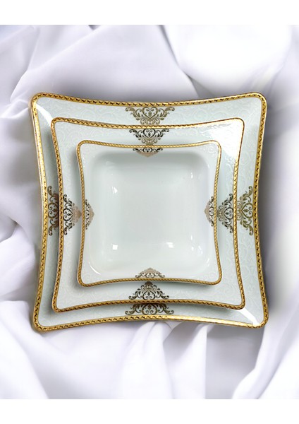 6 Kişilik Porselen Gold Yemek Takımı 24 Parça Kırık Parça Tedarik Edilir fiyatları