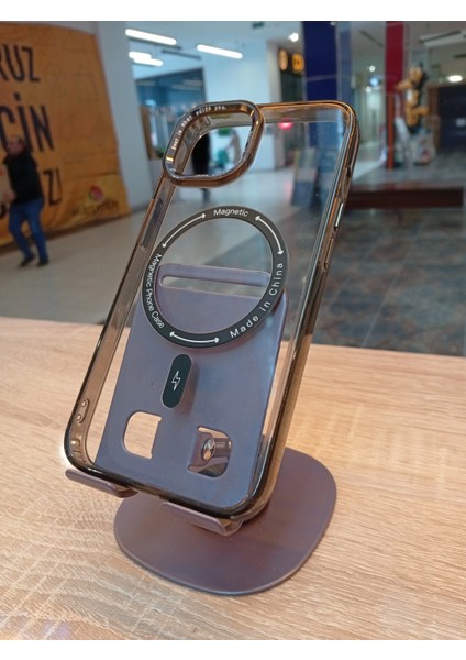 Apple iPhone 13/14 Uyumlu Magsafe Özellikli Mika Malzemeli Darbe Korumalı Kılıf